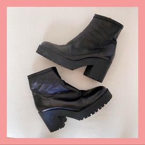 🪁 Leather Zara Lug Sole Ankle Boots 🪁